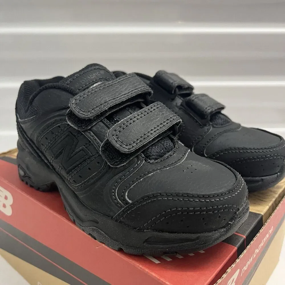 New Balance 623 Black Leather Training Uniform Hook Loop Shoes SZ 11 W